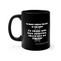 There Are No Limits:  Black mug 11oz | Airforce Mug | Coffee Mug